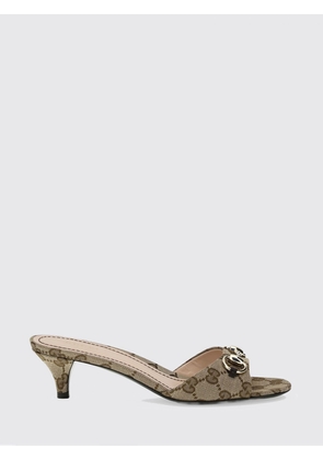 GUCCI Heeled Sandal Woman color Beige