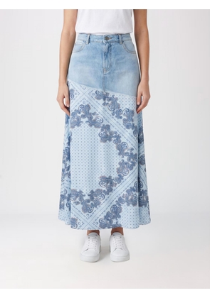 PINKO Skirt Woman color Gnawed Blue