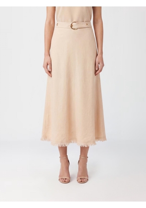 PINKO Asymmetric Linen Blend Skirt