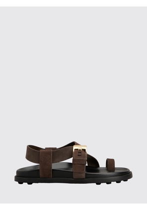TOD'S Suede Thong Sandals with Low Heel and Strap