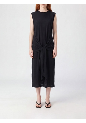 TOTEME Sleeveless Jersey Sheath Midi Dress with Waist Knot and Lace
