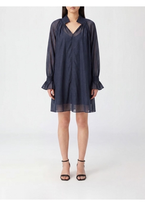 SEMICOUTURE Cotton and Silk Blend Mini Chemisier Dress