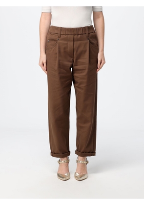 BRUNELLO CUCINELLI Pants Woman color Brown