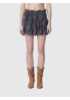 ISABEL MARANT High-Waisted Silk Shorts with an All-Over Abstract Print