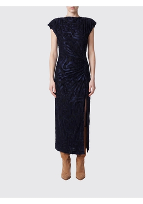 ISABEL MARANT Ladan Sleeveless Padded-Shoulder Midi Sheath Dress