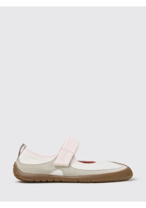 CAMPER Two-Tone Peu Path+ Mary Jane Flats in Leather and Recycled PET with Velcro