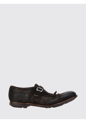 CHURCH'S Shangai Suede Monk Strap Shoes with Vintage Effect