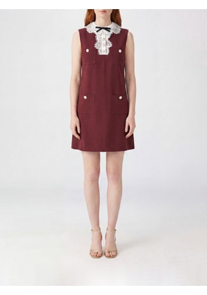 SELF-PORTRAIT Off-The-Shoulder Crêpe Midi Cocktail Dress with Lace