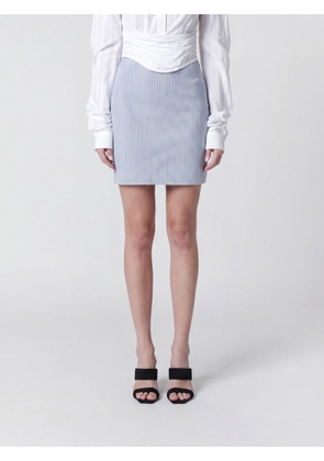 VIVIENNE WESTWOOD Striped Cotton Mini Pencil Skirt with High Waist