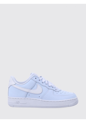 NIKE Air Force 1 Smooth Leather Trainers with Perforated Toe and Swoosh Logo