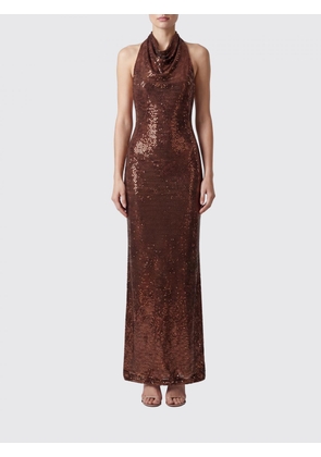 SELF-PORTRAIT Rhinestone-Embellished Halterneck Long Evening Gown