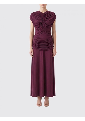 SELF-PORTRAIT Draped V-Neck Jersey Maxi Dress