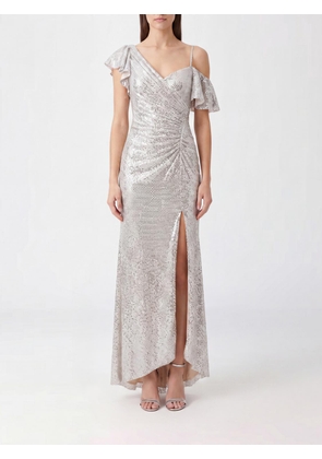 SELF-PORTRAIT One-Shoulder Rhinestone Long Evening Gown with Slit