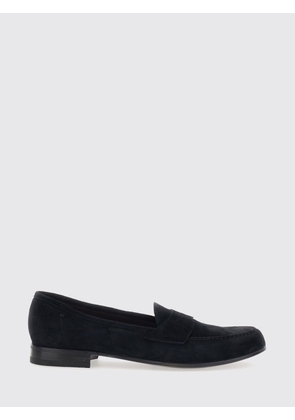 LIDFORT Classic Suede Calfskin Loafers with Saddle Strap