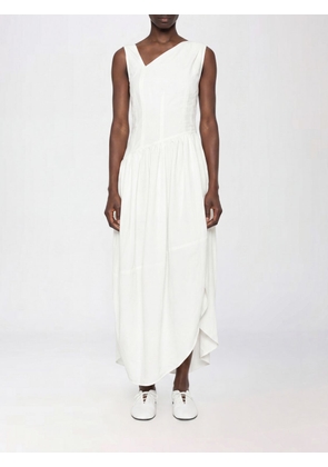 NAMACHEKO Asymmetrical Off-The-Shoulder Midi Dress in Ramie and Viscose