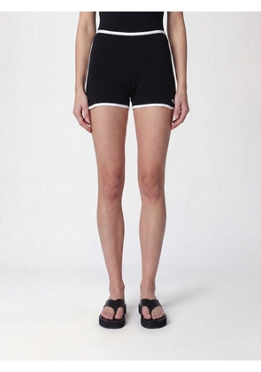COURRÈGES High-Waisted Cotton Shorts with Elasticated Waist