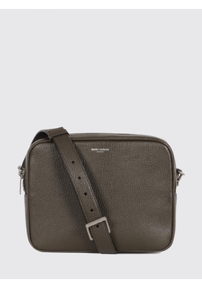 SAINT LAURENT Mini Grain de Poudre Calfskin Crossbody Bag with Logo