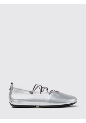 CAMPER Right Nina Laminated Leather Mary Jane Flats with Elasticated Laces