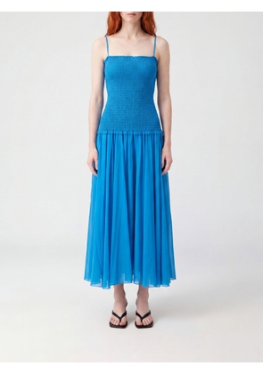 TORY BURCH A-Line Off-The-Shoulder Silk and Cotton Midi Dress