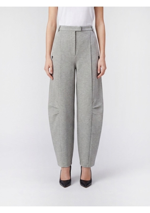 ROTATE Baggy Wide-Leg Trousers in Viscose Blend with Off-Centre Closure
