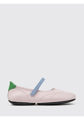 CAMPER Twins Abstract Pattern Calfskin Leather Mary Jane Flats