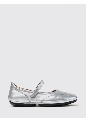 CAMPER Right Nina Laminated Leather Mary Jane Flats with Hook-and-Loop Closure