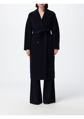 MAX MARA Madame Double-Breasted Long Wool Coat with Belt