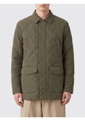 CANALI Quilted Padded Technical Fabric Jacket with Classic Collar