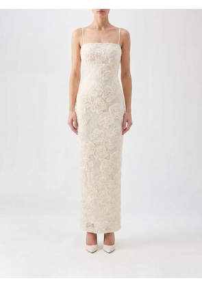 ROTATE Off-the-Shoulder Long Ceremony Gown with Floral Details