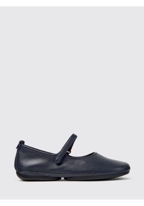 CAMPER Right Nina Calfskin Leather Mary Jane Flats with Hook-and-Loop Closure