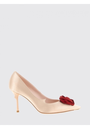 ROGER VIVIER Rose Vivier Satin Pumps with Flower Detail and High Heel