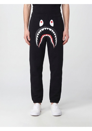 BAPE Cotton Jogging Pants with Contrast Logo and Elastic Waist