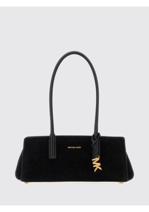 Michael Kors Laila Suede Shoulder Bag with Logo Charm