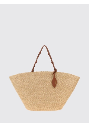 JIL SANDER Large Tangle Raffia Tote Bag with Braided Handle