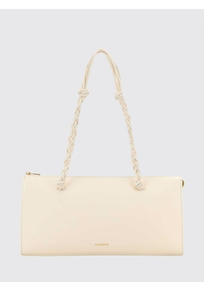 JIL SANDER Large Tangle Calfskin Leather Shoulder Bag with Braided Handle