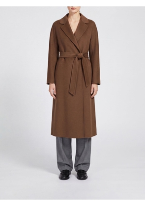'S Max Mara Long Robe Coat in Pure Virgin Wool with Matching Belt