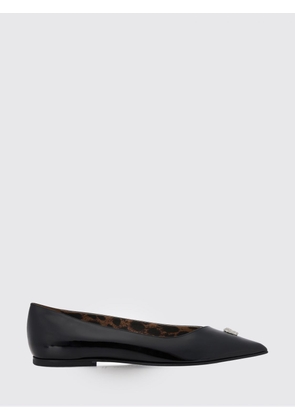 PHILIPP PLEIN Ballet Flats in Patent Leather with Skull Appliqué and Rhinestones