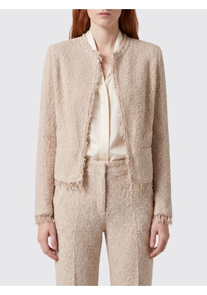 IRO Shavani Cropped Cotton Bouclé Jacket with Fringes and Crew Neck