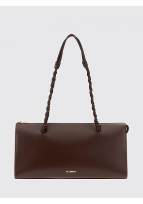JIL SANDER Large Tangle Calfskin Leather Shoulder Bag with Braided Handle