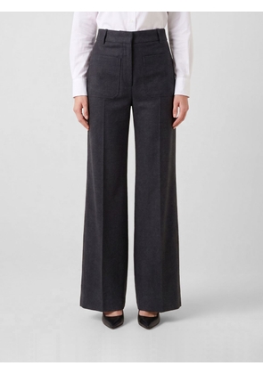 VICTORIA VICTORIA BECKHAM High-Waisted Flared Tailored Trousers in Wool Flannel