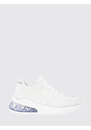 PHILIPP PLEIN Low-Top Leather and Suede Trainers with Contrasting Rear Logo