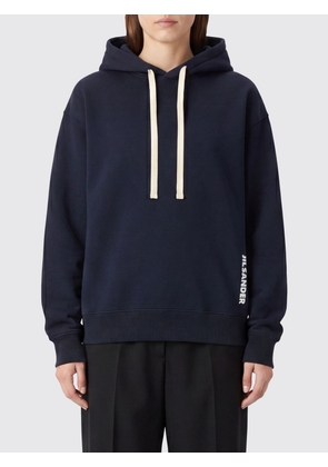 JIL SANDER Relaxed-Fit Cotton Hoodie with Drawstring Hood and Contrast Logo