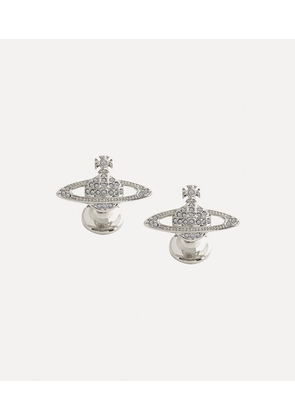 Vivienne Westwood Mini Bas Relief Cufflinks Cubic Zirconia Silver  Men