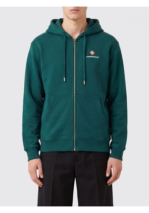 CASABLANCA Zipped Hoodie in Organic Cotton with a Contrasting Logo