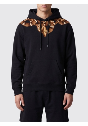 County of Milan Cotton Hoodie with Graphic Print and Kangaroo Pocket