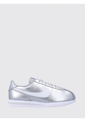 NIKE Cortez Laminated Leather Trainers with Swoosh Logo and Round Toe