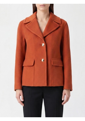 'S Max Mara Short Single-Breasted Coat in Pure Virgin Wool with Lapel Collar