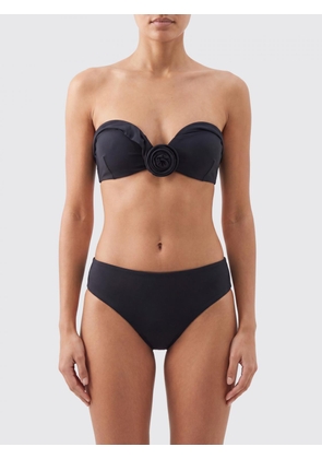 MAGDA BUTRYM Off-the-Shoulder Sweetheart Bikini Top with Floral Appliqué