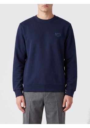A. P.C. Tone-on-Tone Logo Cotton Crewneck Sweatshirt