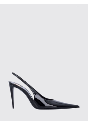 SAINT LAURENT Guermantes Patent Leather Slingback Pumps with Stiletto Heel